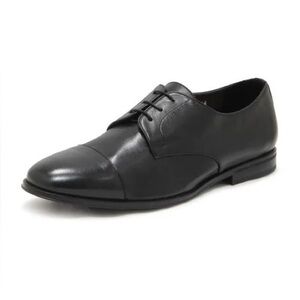 Doucal's Men's Black Leather Cap Toe Derby/Oxford Dress Shoes
